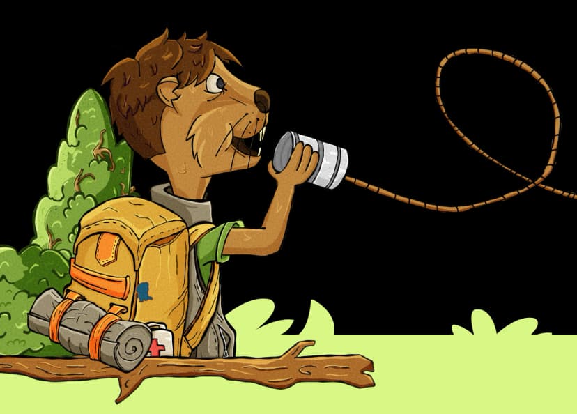 footer illustration with 1 marmots